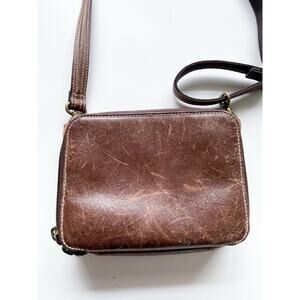 Gun Tote'n Mamas Brown Leather Concealed Carry Organizer Crossbody Purse Leather